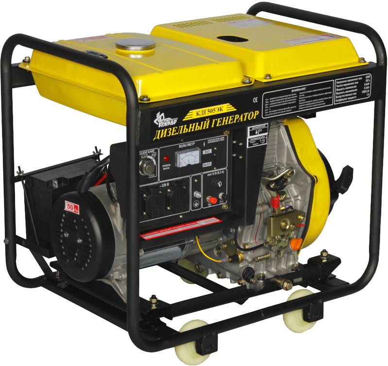 Генератор дизельний КЕНТАВР 1 фаза (220В), 5кВт, (КДГ505ЭК)